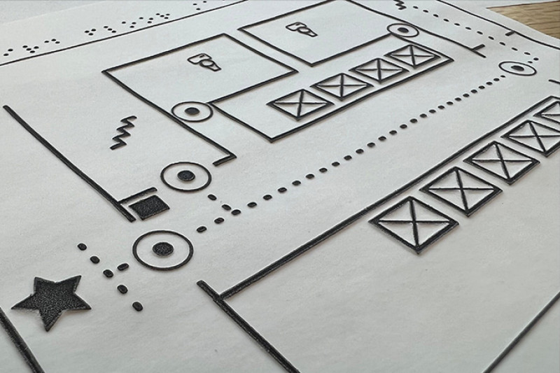 Attēls Papīra taktilās kartes
