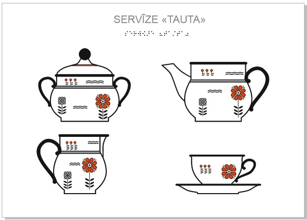 Attēls Taktilais albums “Pieskaries porcelānam” Rīgas Porcelāna muzejā